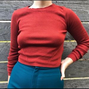 Knit Rust Orange Sweater